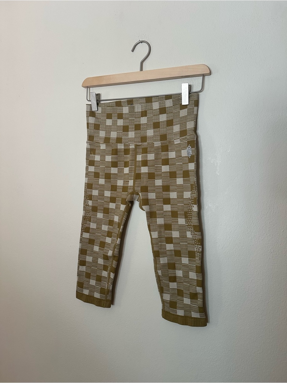 Free People Movement checkered capris